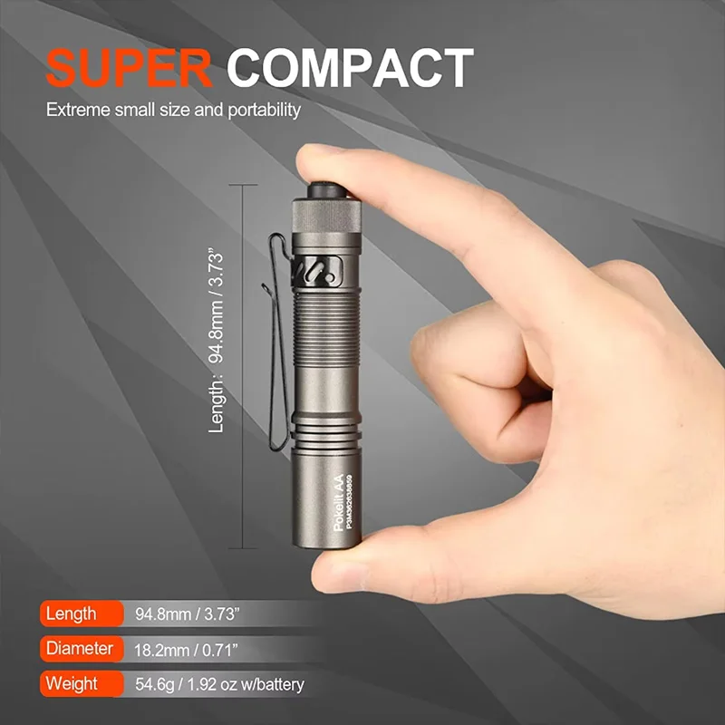 ACEBEAM pokelit AA 14500 flashlight AA torch 1000 lumen outdoor keychain mini flashlight rechargeable 280 meters flashlight