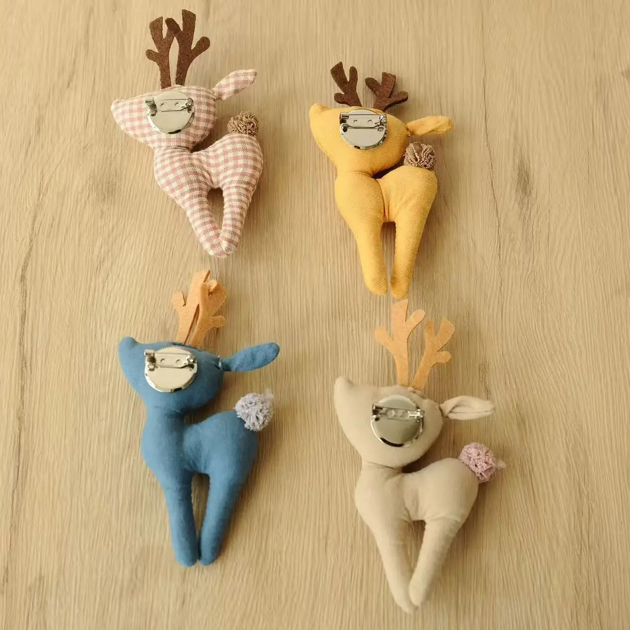 Brooch Artisan Cotton Linen Deer Woodland Multipurpose for Sweater Overcoat Tote Elegant Charming Decorative Jewelry