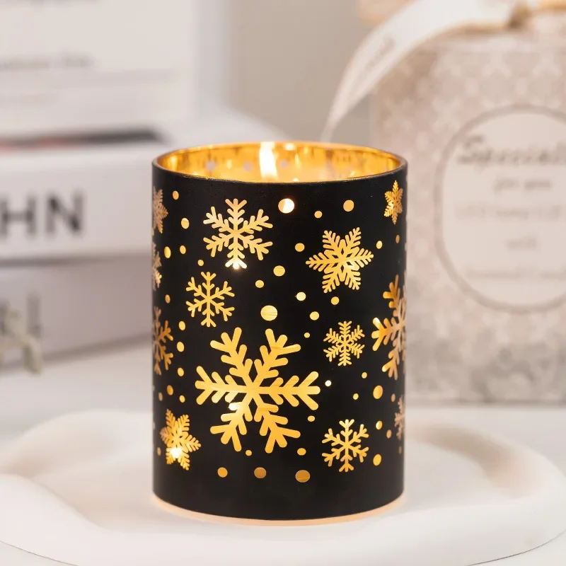 

Scented Candles Christmas Day Atmosphere LED Aromatherapy Candle Decoration Candle Jar Glass m