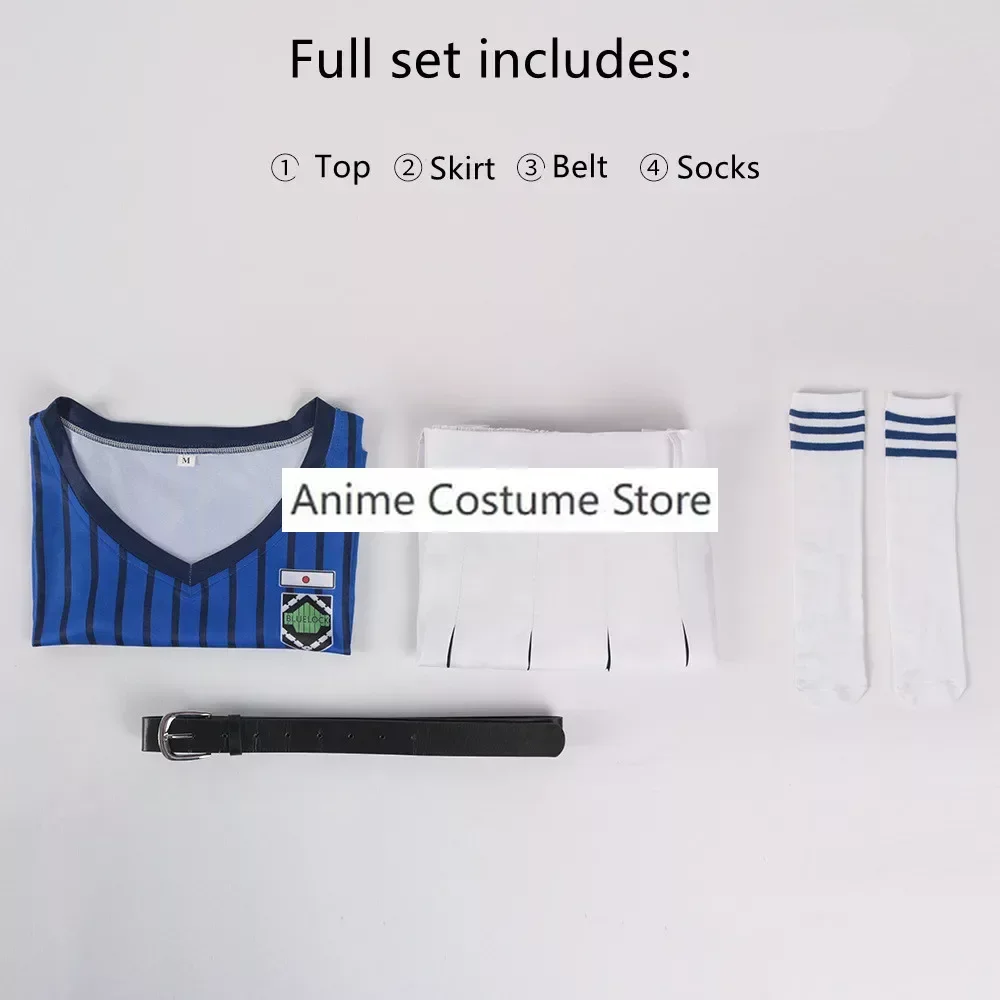 Bluelock Anime Teikoku ANRI falda superior de animadoras para mujer, disfraz de Cosplay para fiesta escolar, uniforme de actuación, atuendo diario, nuevo