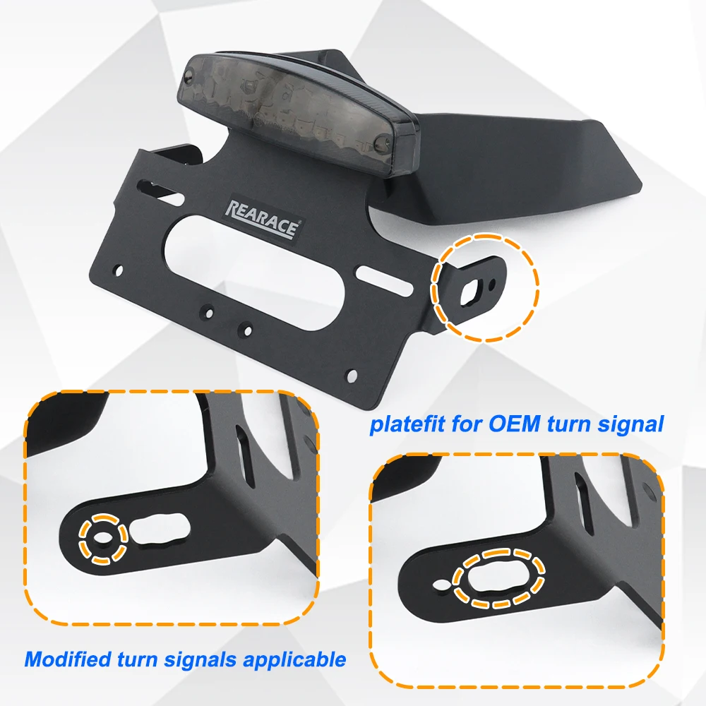 Motorcycle Rear Tail Tidy Fender Eliminator License Registration Plate Holder Bracket 125 390 SMC-R Enduro R Adventure For KTM view 3