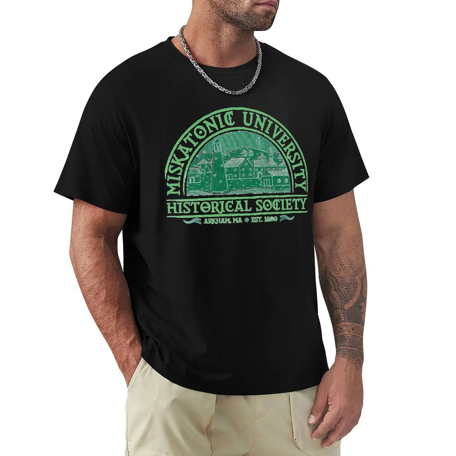 Miskatonic Historical Society T-Shirt Street Fashion Casual Tee Shirt