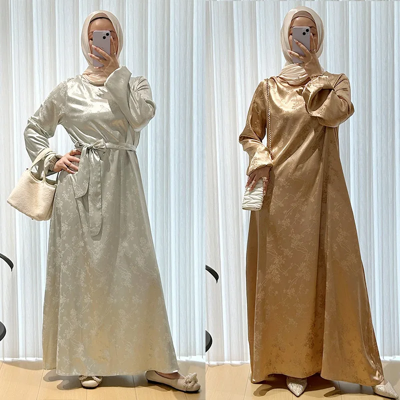 

Мусульманское платье с принтом, женское платье Абая с поясом, Джалабия, Рамадан, Марокко, Дубай, Абая, исламские платья, Vestidos, 2025 год, арабский длинный халат, кафтан