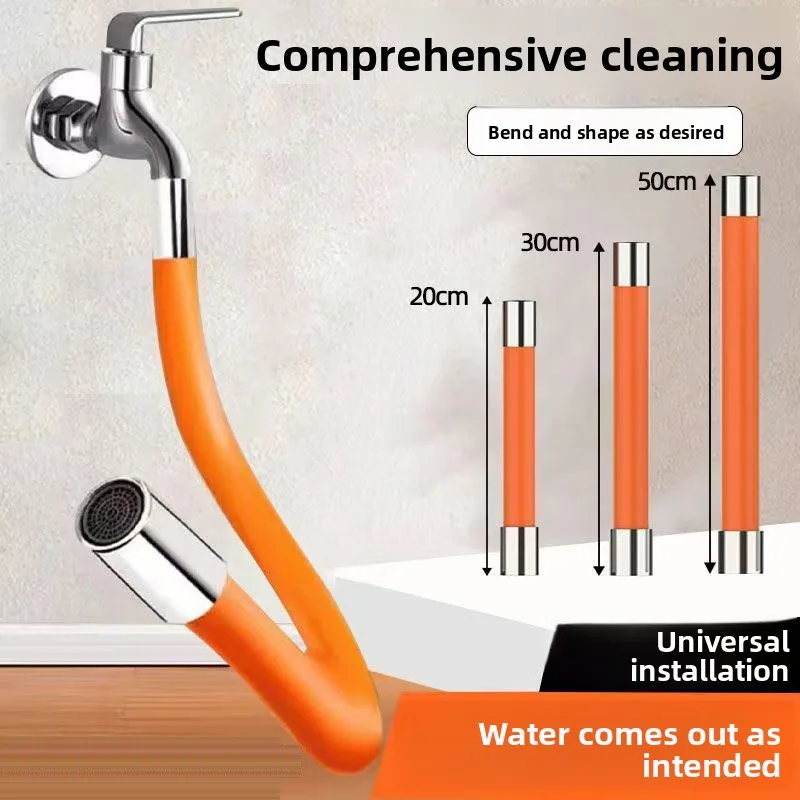 Flexible Faucet Extender Hose 360° Rotatable Splash-Proof Universal for Kitchen