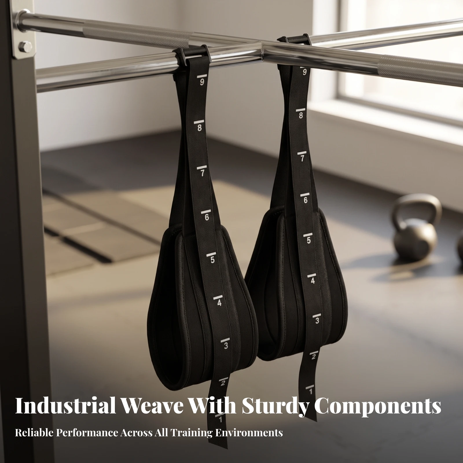 Hanging Abdominal Training Belt Heavy-Duty Hanging Ab Straps with Metal Buckle Fitness Gear Comfortable for Athletes view 4