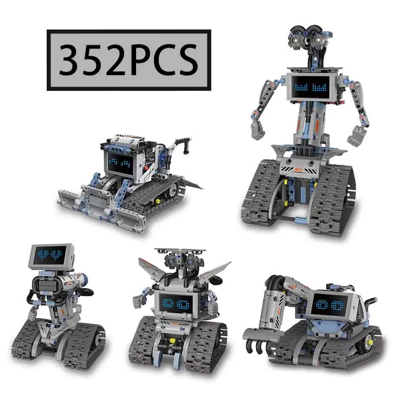 

Конструктор MOC 352 детали: Креативная модель электрического радиоуправляемого межзвездного робота 5 в 1. Сборные блоки для самостоятельной сборки. Развивающая игрушка-головоломка для детей. Подарок.