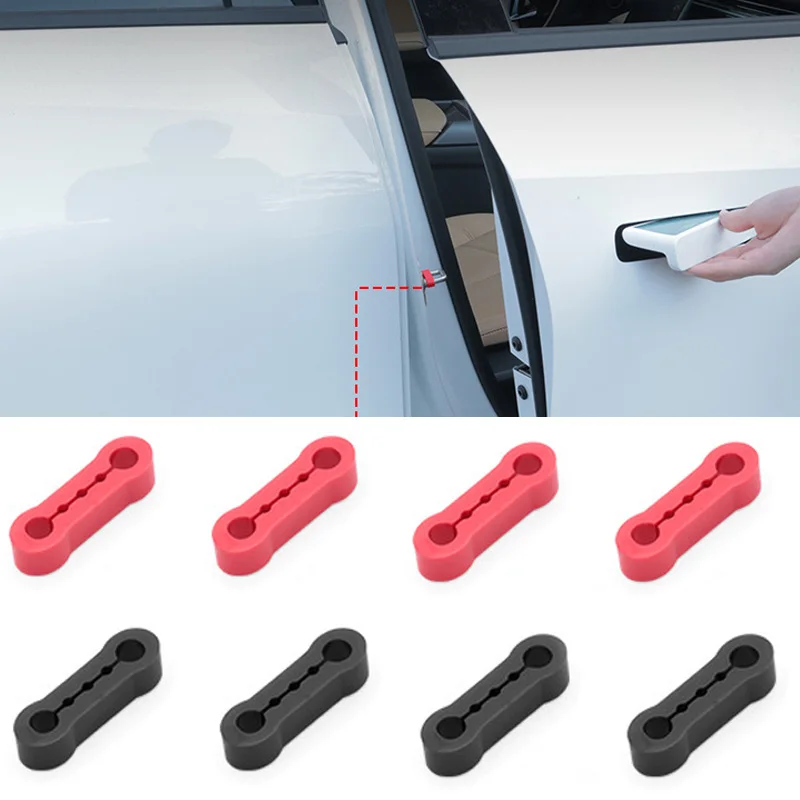 4PCS/SET Car Door Shock Silicone Absorber Universal Car Door Buckle Soundproof Deadener Damper Cushion Anti-Vibration Buffer Pad