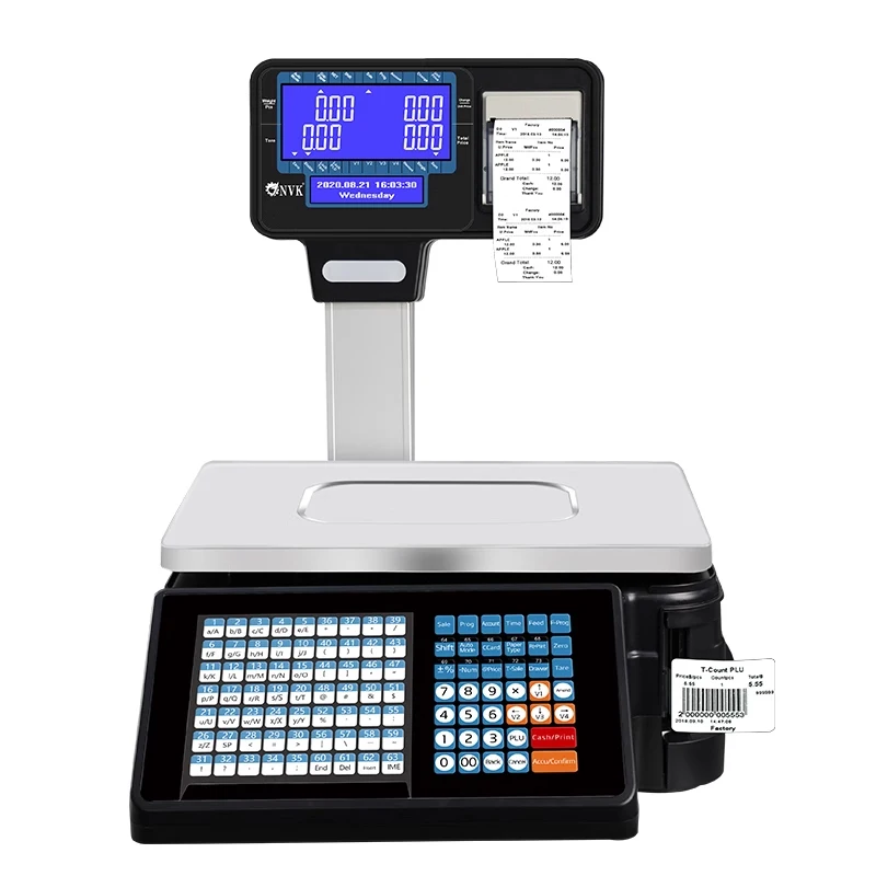 

Weighing and marking machine Doubles support Barcode Label Printing Scale For Supermarket 30kg Receipt Scale and Label Printing