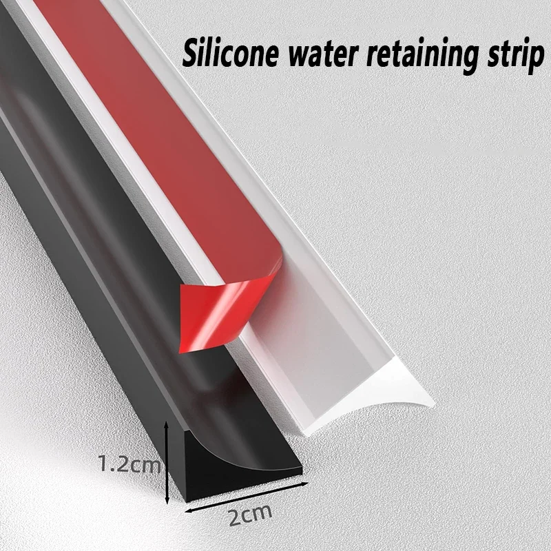 Countertop Silicone Water Retaining Strip Dry And Wet Separation Self-Adhesive Design Bendable Suitable For Kitchen And Bathroom
