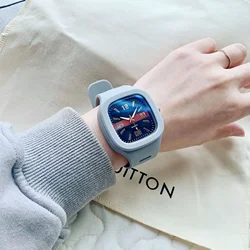 2024 New Fashion Simple Women Watches Student Watch Silicone Strap Quartz Wrist Watch For Girl Female Relogio Feminino Zegarki