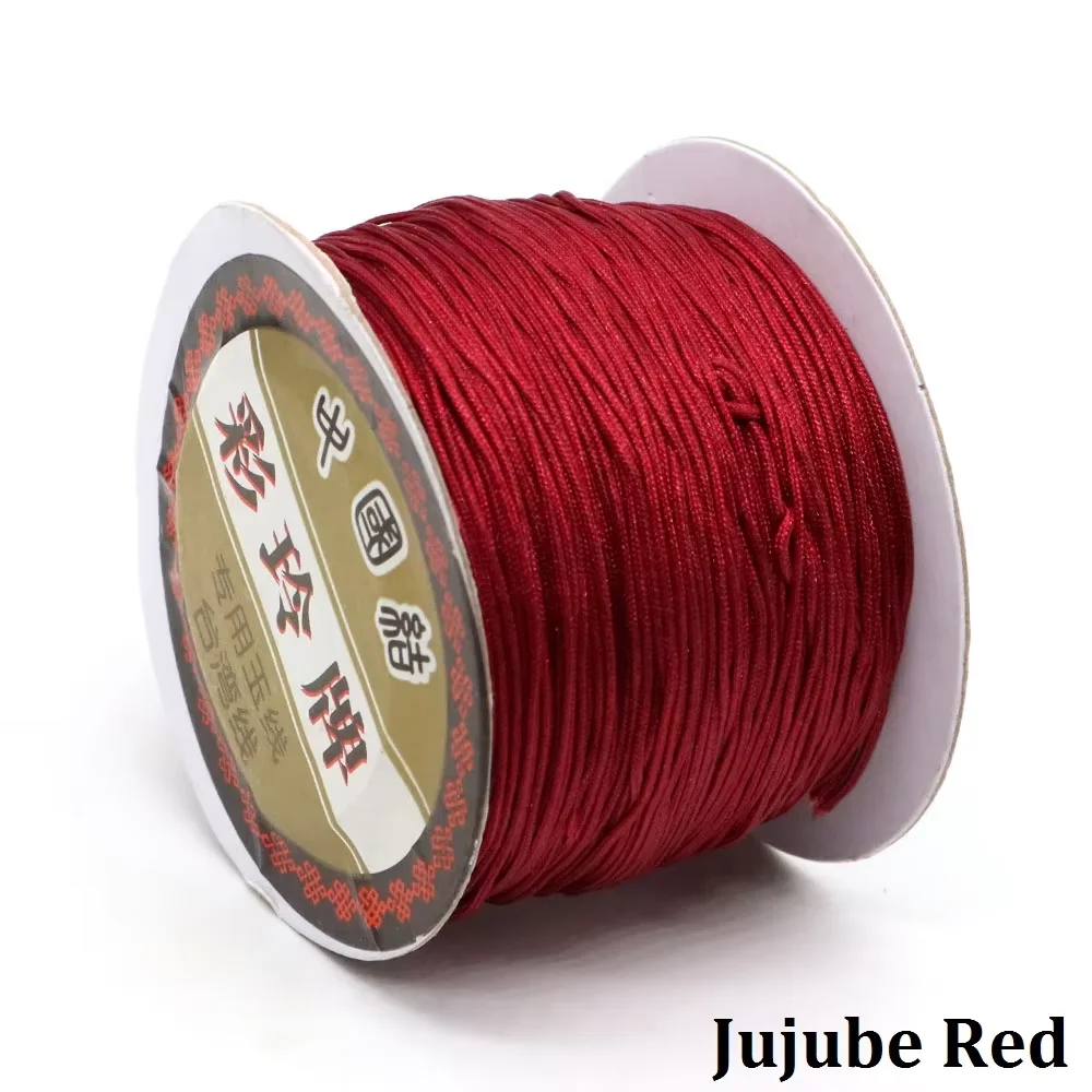 0.8mm 나일론 실 끈 중국 매듭 팔찌 땋은 끈 DIY 태슬 비딩 샴발라 끈 보석 제작용