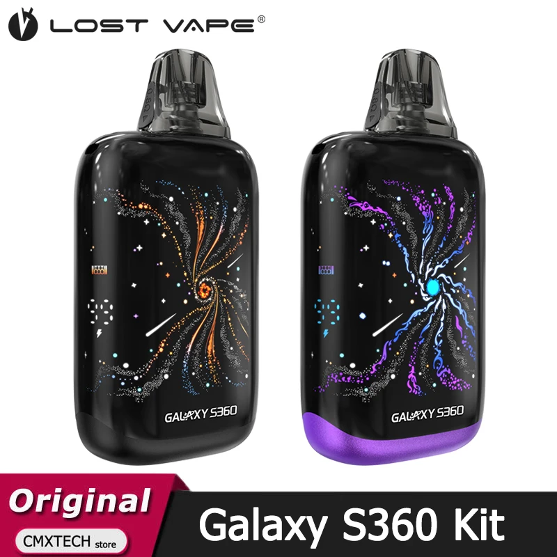 مجموعة أصلية Lost Vape Galaxy S360 بطارية 35 وات 1400 مللي أمبير في الساعة مع خرطوشة Ursa 2.5 مللي V3 Pod Cartridge 0.8ohm E مبخر السجائر