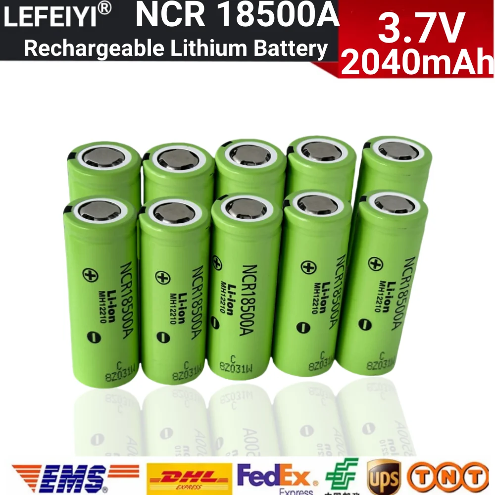 3.7V 18500 2040mah Li-ion battery for original Panasonic 3.7V 18500 2040mah toy flashlight 3.6V battery, etc