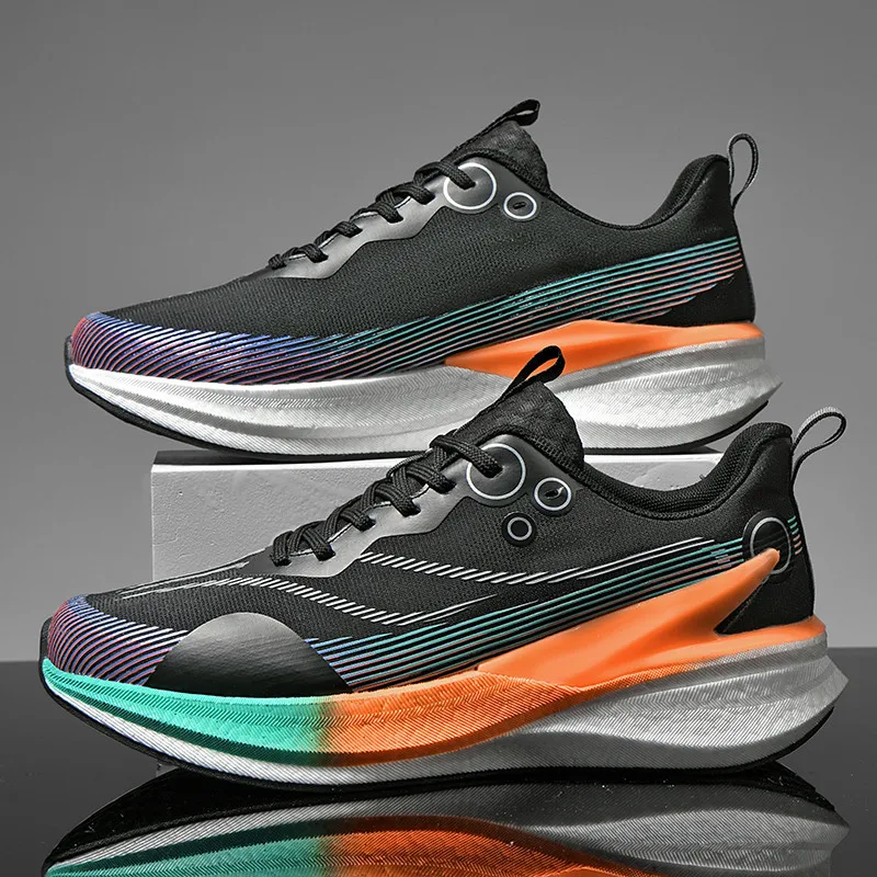 

Новые мужские кроссовки с карбоновой пластиной, износостойкая резиновая подошва, спортивная обувь, уличная амортизирующая теннисная обувь