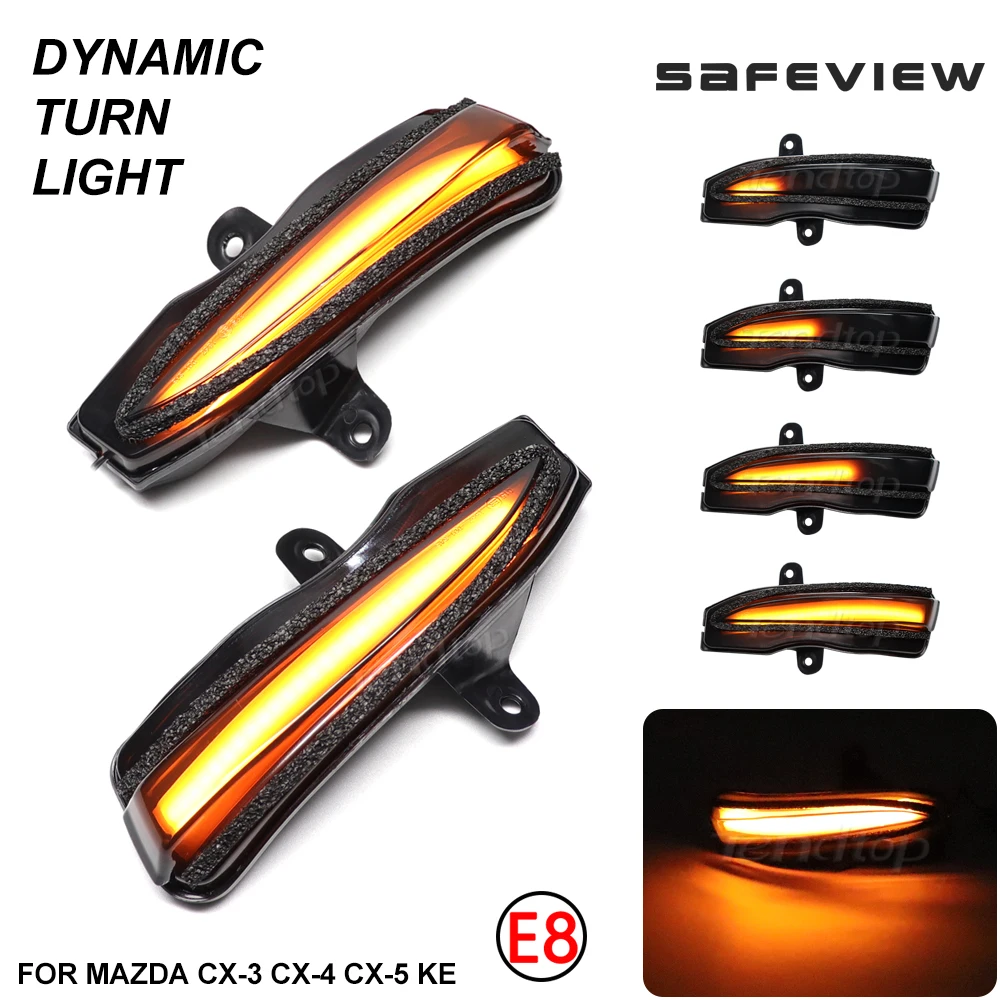 Dynamic Turn Signal Sequential Light Rearview Flashing Mirror Lamp For Mazda CX-3 CX3 2016-18 CX-4 CX4 CX-5 CX5 KE 2016 Facelift