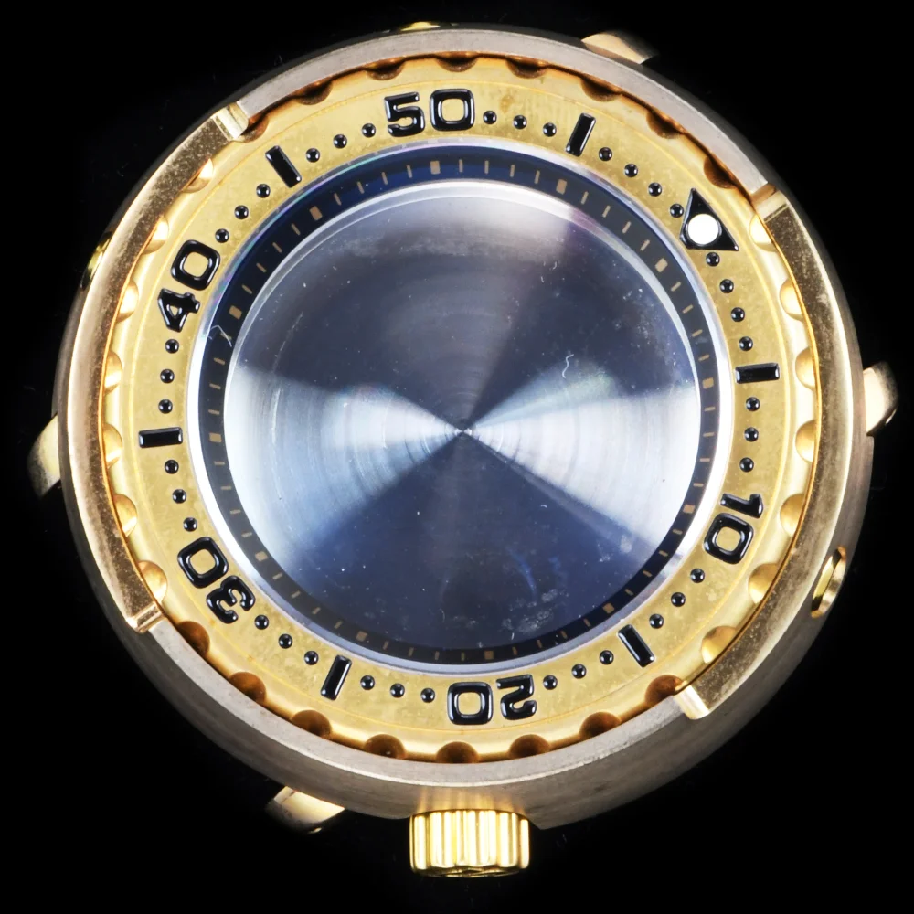 `AE1200 Mod Tuna Can Watch Case Aluminum Bronze 47mm Sapphire 300M Waterproof For NH35 NH36 4R 6R`