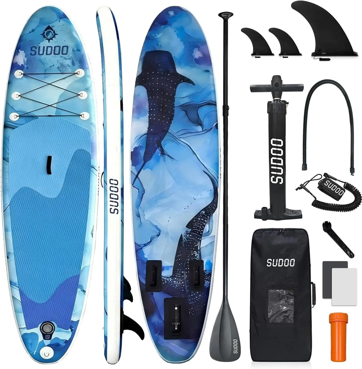 Inflatable Stand Up Paddle Board with SUP Accessories, Anti-Slip EVA Deck, 10'6'' Inflatable Paddle Boards for Adults & Youth