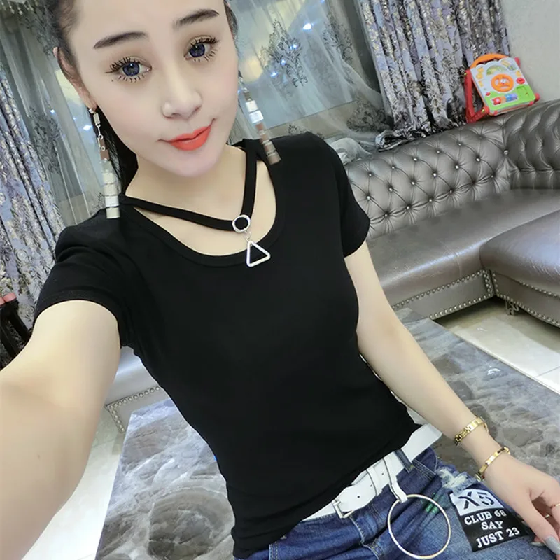 Summer T Shirt Women Wear short-sleeved t-shirts Female Show Thin Fashion Half Sleeve Female Tee Tshirts Dropshipping AYX0527