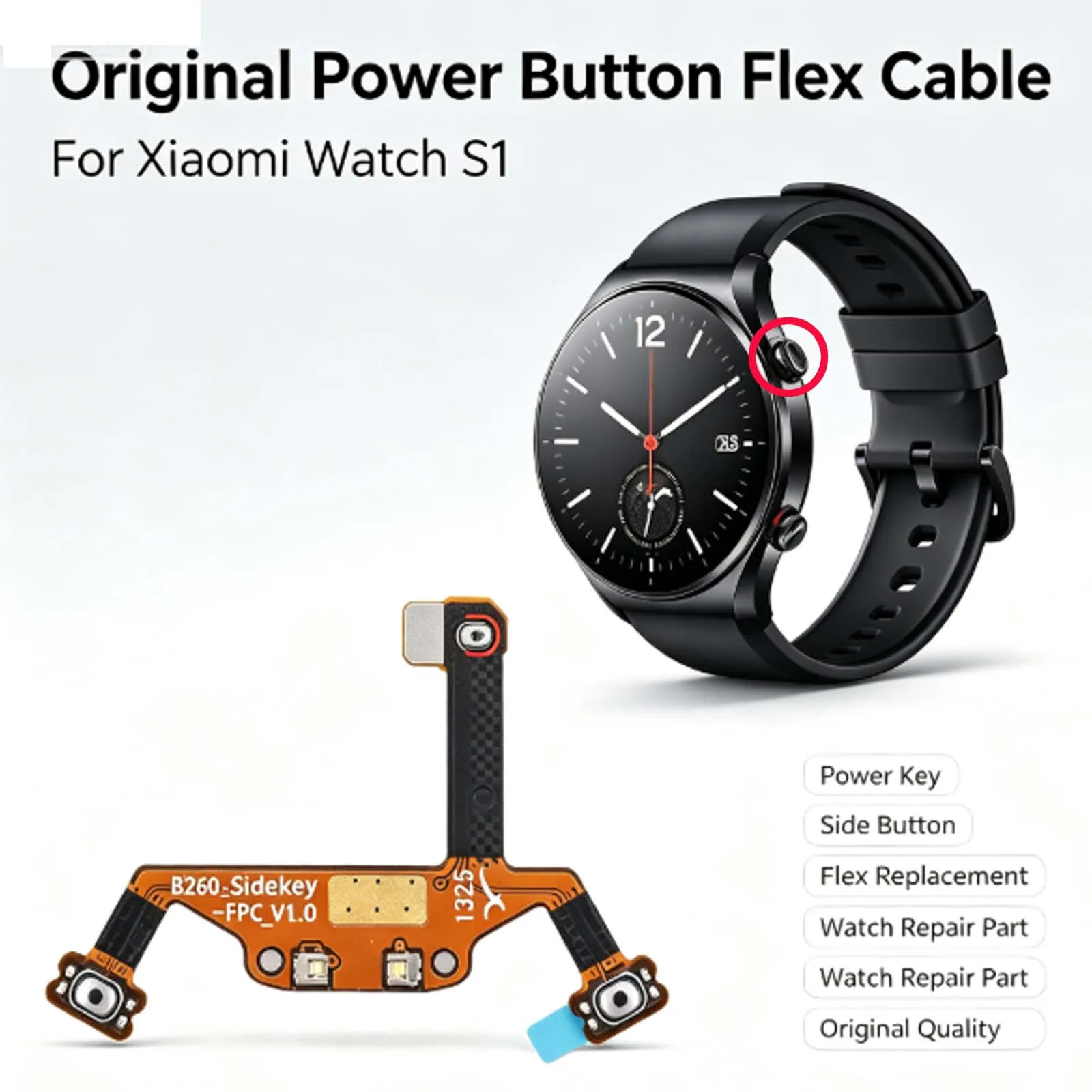 For Xiaomi Watch S1 Original Power Button Flex Cable