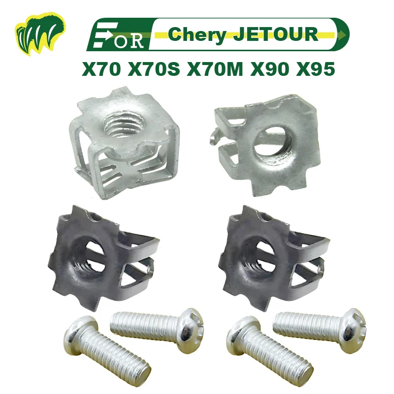 

4 set For Chery JETOUR X70 X70S X70M X90 X95 Car license plate base fastener nut clip