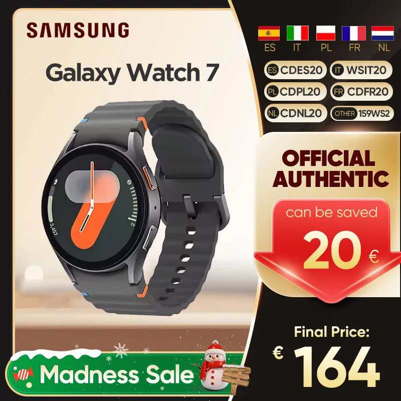 Samsung-Montre Galaxy Watch 7, écran Super AMOLED, moniteur de santé, OS, GPS, WiFi, 40mm, 44mm, 2