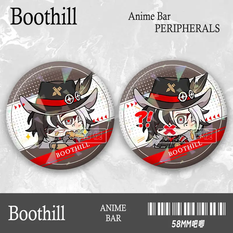 Boothill Galaxy Ranger Abzeichen Pins Anime Honkai Star Rail Frauen Brosche kreative Mode Figur Broschen für Tasche Zubehör Geschenke