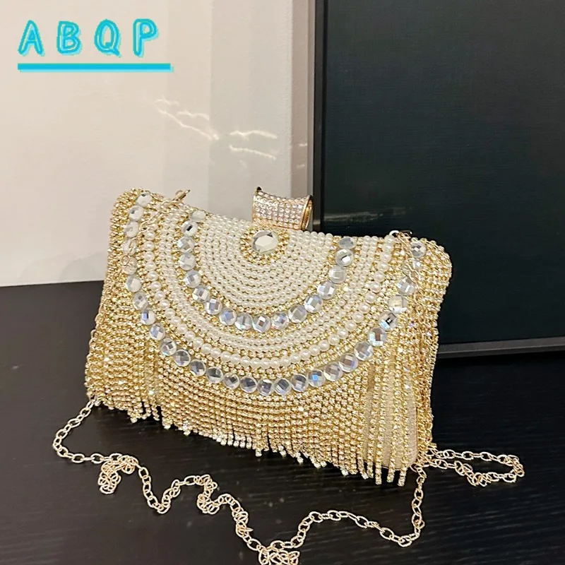 

Сумка на плечо с ромбовидной бахромой, сумка-тоут, сумка для ужина, цветная вечерние женская сумка большой вместимости, модная тенденция