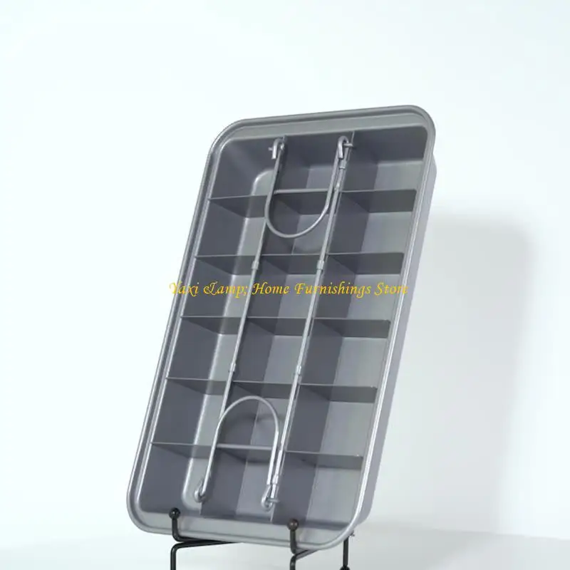 

W8EA Baking Tray Non-stick Square Cake Pan Stainless Steel Seamless Kitchen Cooking Plate with Dividers Kitchen Baking Gadget