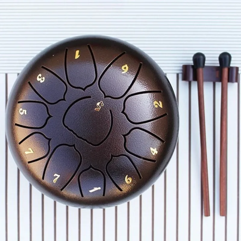 

Барабан для языка из углеродистой стали, 6 дюймов, 11 клавиш, профессиональный эфирный барабан, портативные лечебные барабаны для медитации, этнический бубен, инструмент