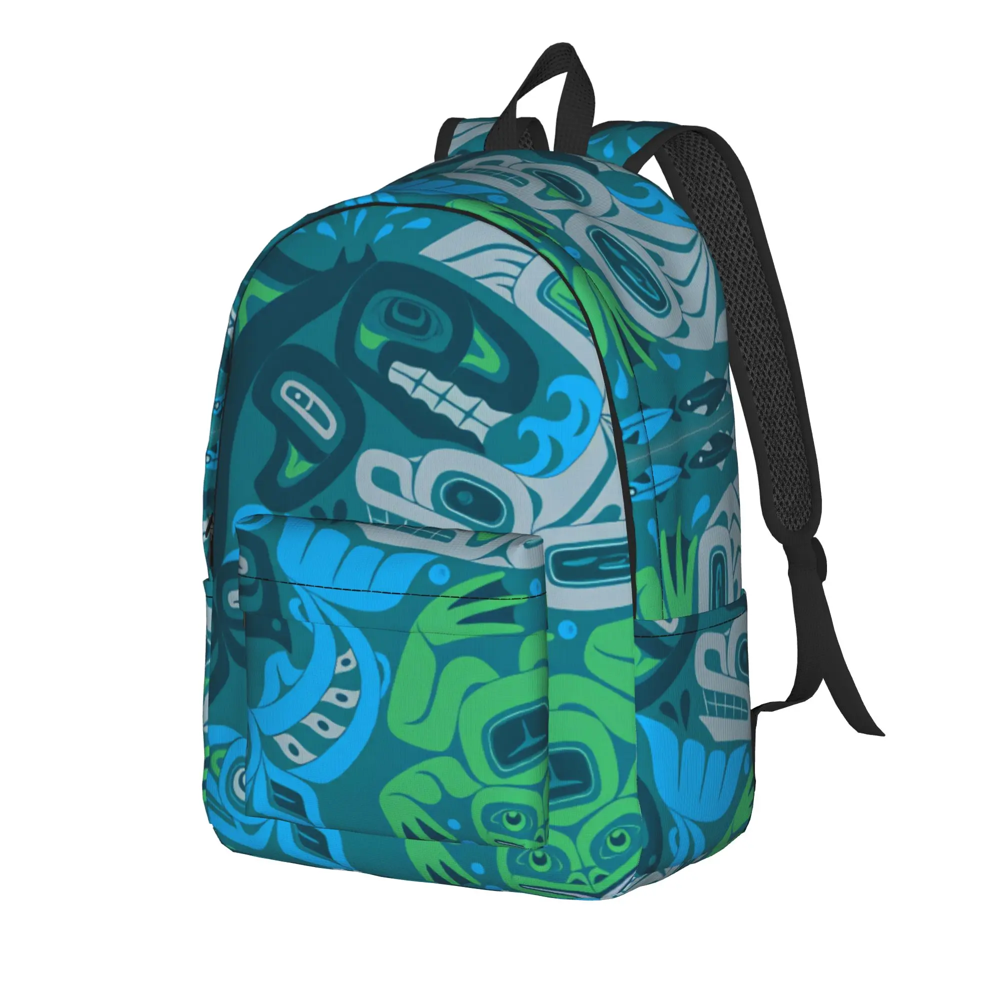 Ocean Spirits Design Backpack  Travel Backpacks Youth Designer Durable High School Bags Modern Rucksack