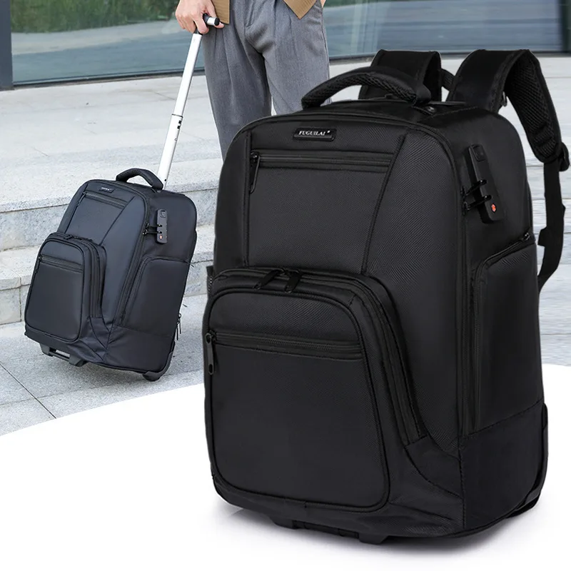 Travel Bag On Wheels Men\'s Trolley Backpack Business Gym Sport Bags Travel Luggage Sets For Women Teens Large Capacity