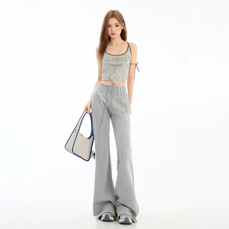 25 نمط جديد كسول ونقي ومتعدد الاستخدامات لرفع الخصر فضفاض يتحرك على الأرض بنطال رياضي غير رسمي متوهج للنساء