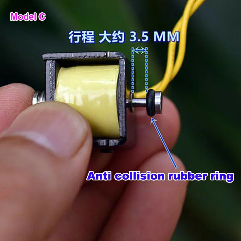 DC 3V 6V 12V 24V Mini Solenoid Electromagnet Push Pull Through Type Electric Magnet for Spring Magnet Office Equipment