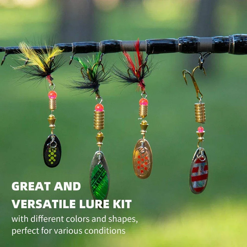 Señuelo giratorio con cuchara de Metal, 2 a 8g, 3,5g, 10 unids/lote, Crankbaits, Wobblers de pesca para Lucio, conjunto de ganchillo, aparejos de cebo