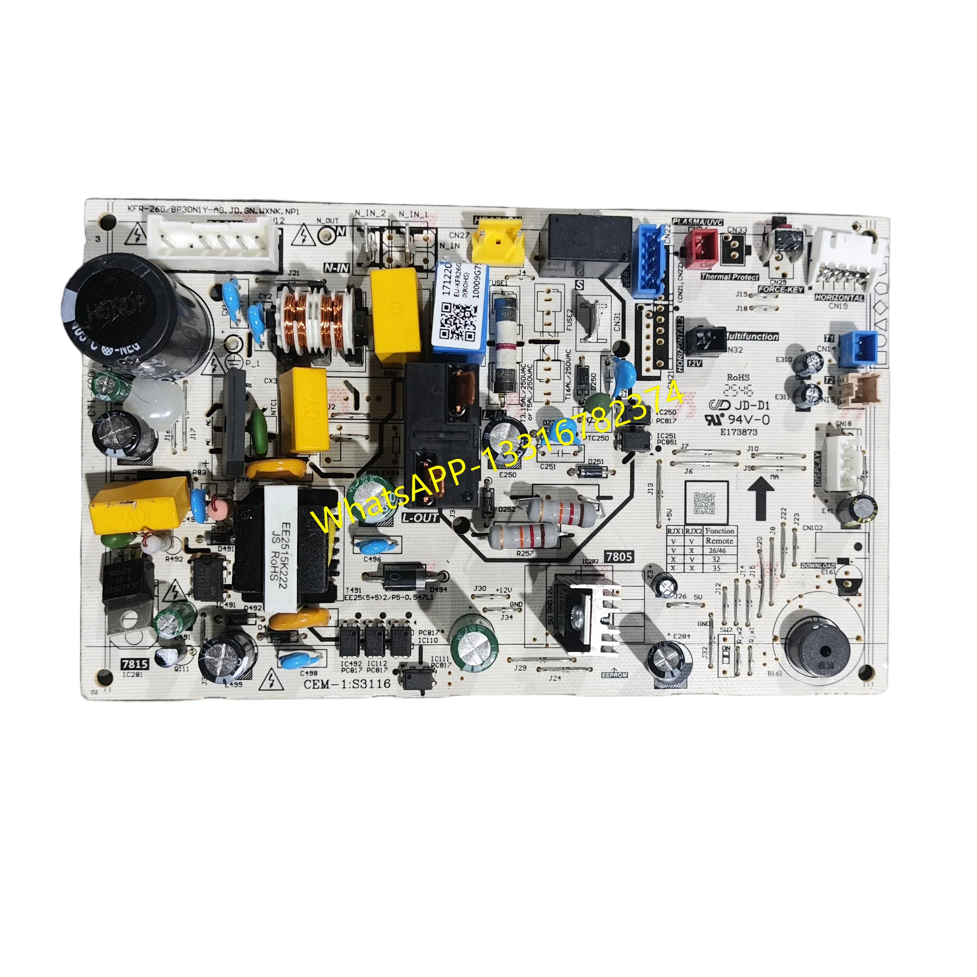17122000053742 Is Suitable for Midea Air Conditioning Indoor Unit Motherboards and Second-Hand Motherboards EU-KFR26G/BP3NX