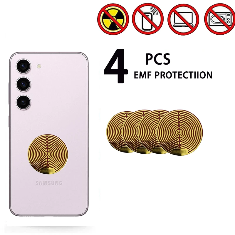 ANTI-Radiation Stickers 4PCS EMF Protection For Smart Phone Laptops iPad Electronic Devices Shield All Home Appliances