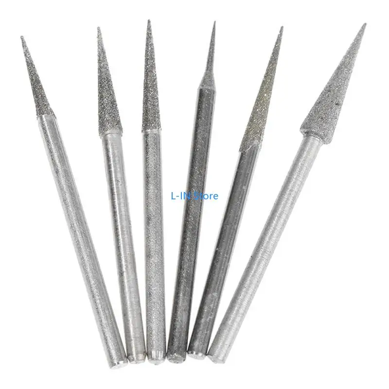 Diamond Burr Set Burr rotanti Burr Accessori intagliati in pietra rivestiti diamanti per strumenti rotanti bit mondiazione