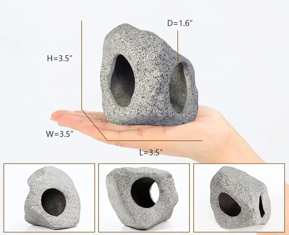 Fish Tank Cave Stone Landscaping Decoration Ornaments Aquarium Cichlid Shelter Hiding Cave Aquarium Accessories Decor Stone