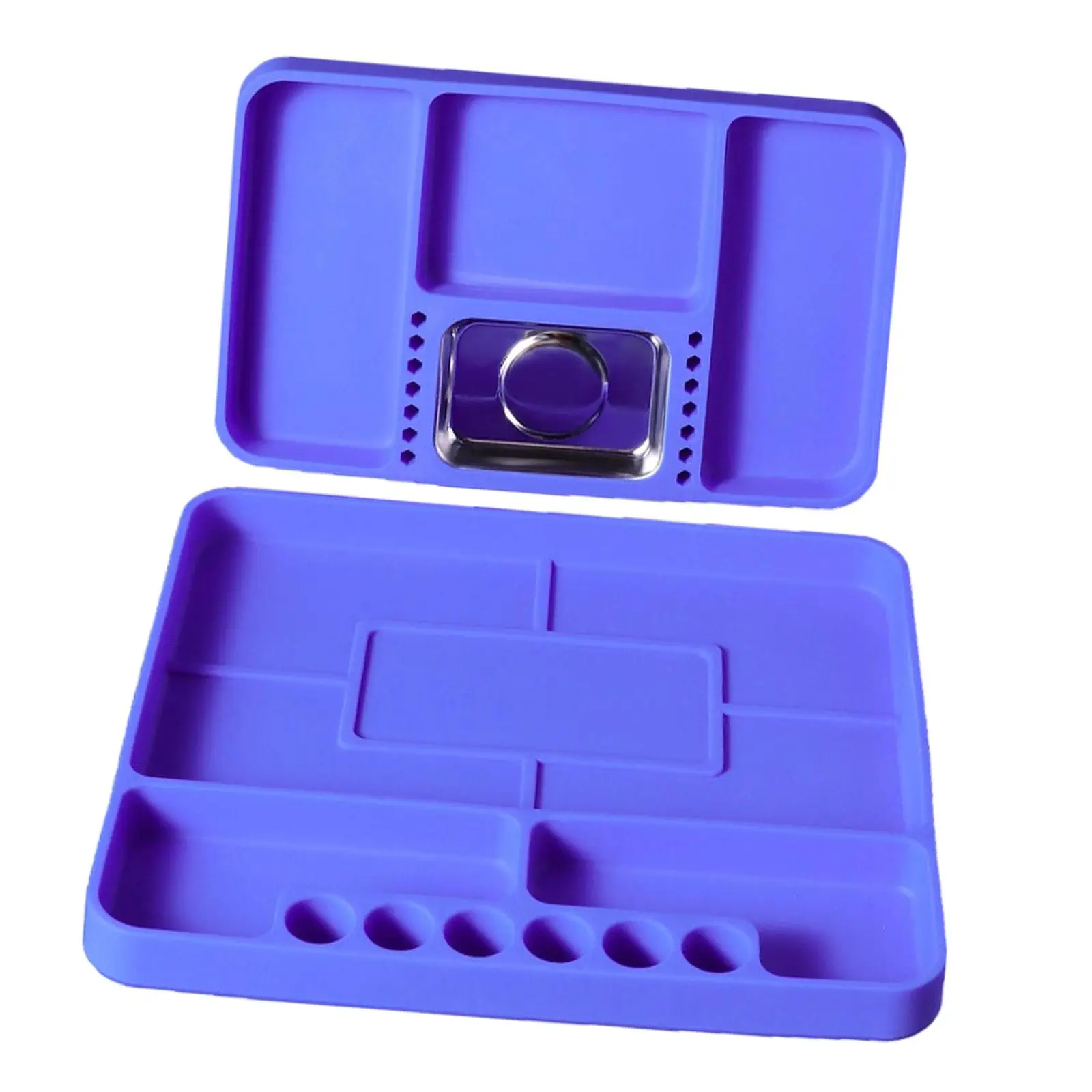 Magnetic Tool Organizer Tray Silicone Non Slip Storage Holder for Automotive Garage Workshop Use