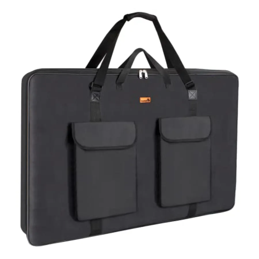 

Art Portfolio 23 X 31 Portfolio Case A2 Heavy duty Portfolio Folder for Artwork With Shoulder Strap Art Supply Bag For Large Pa