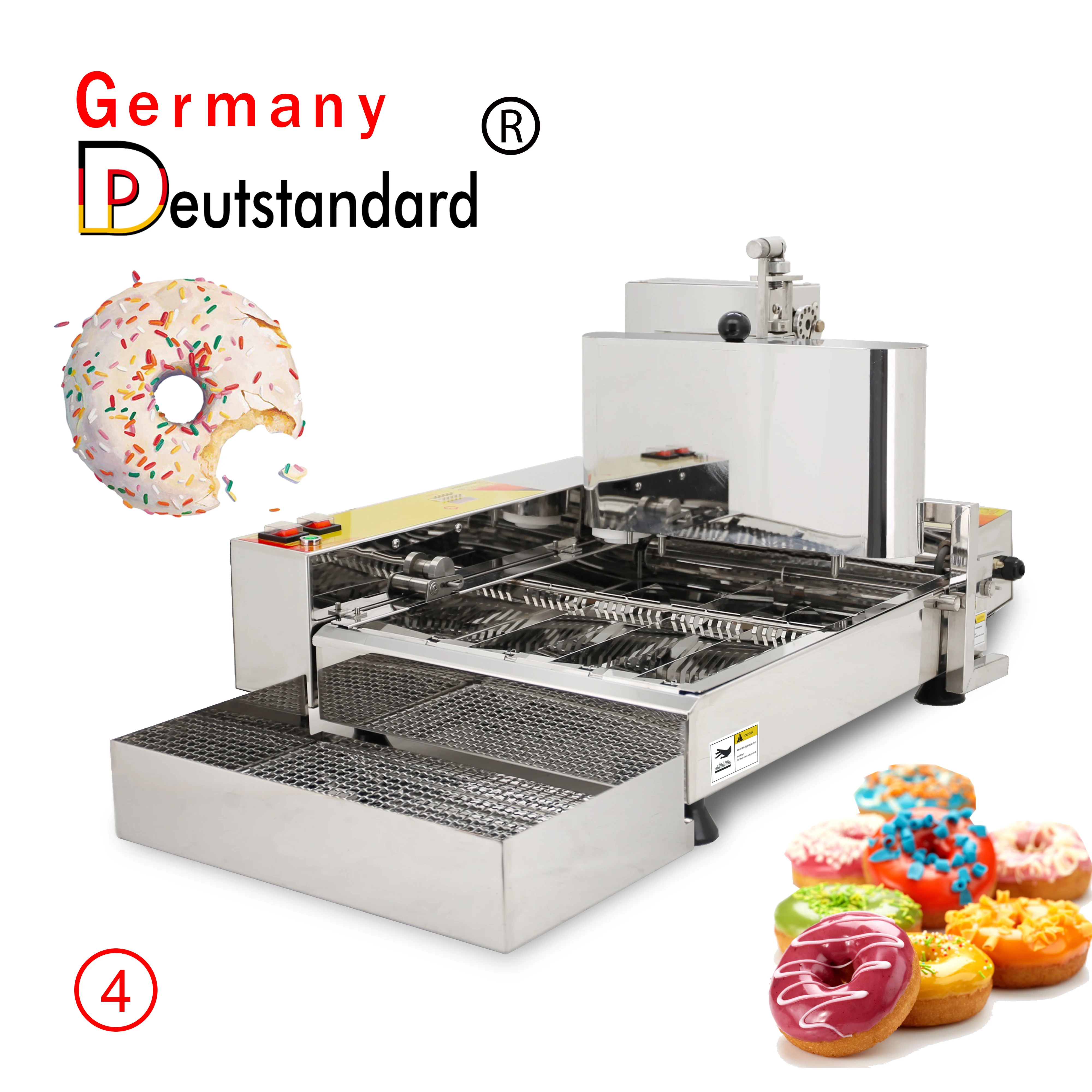 

New Electric Mini Donut Machine Making Automatic Commercial Donuts Maker Machine Donut Fryer With 4 Rows For Sale