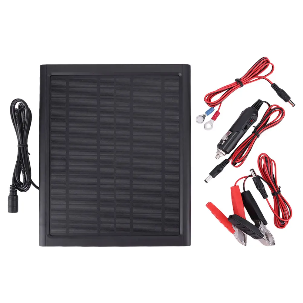 16 واط 6 فولت شاحن بطارية السيارة بالطاقة الشمسية صيانة المحمولة البطارية الشمسية صيانة لوحة شحن الطاقة الشمسية لسيارة شاحنة قارب RV مقطورة