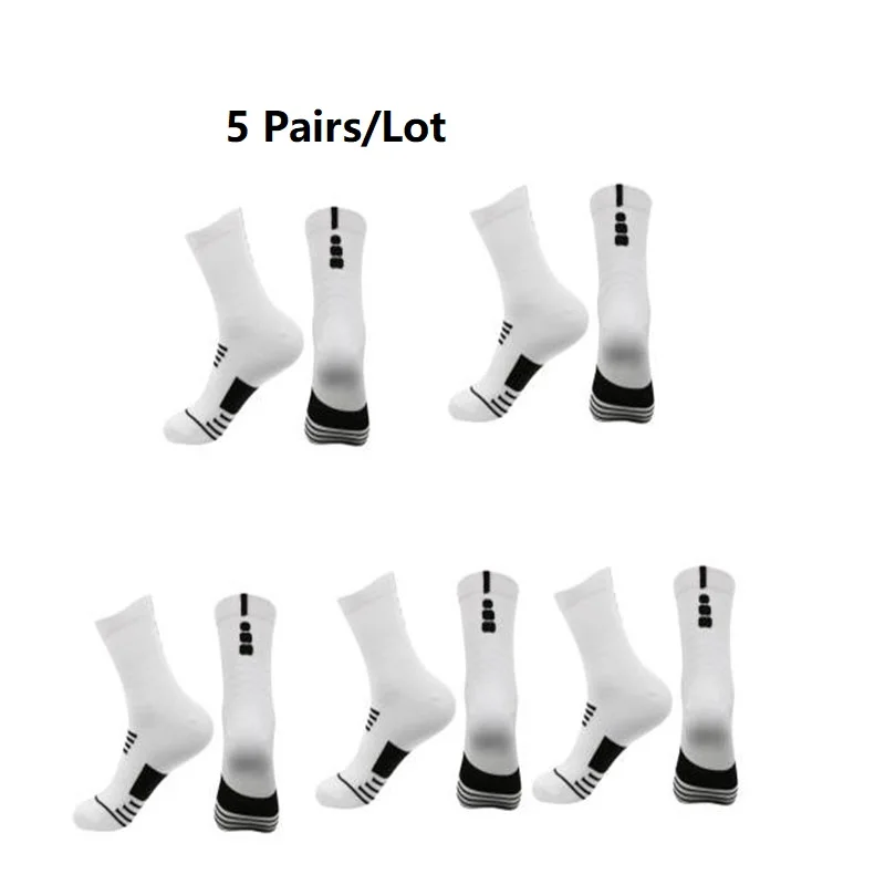 1/3/5/6/10 Pairs Sport Cycling Basketball Socks Men Compression Running Summer Breathable Long Hiking Damping Athletic Socks