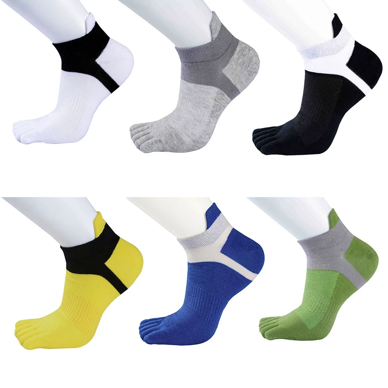 Calcetines deportivos de 5 dedos para hombre, cómodos y transpirables, ideales para fútbol, correr, baloncesto y fitness