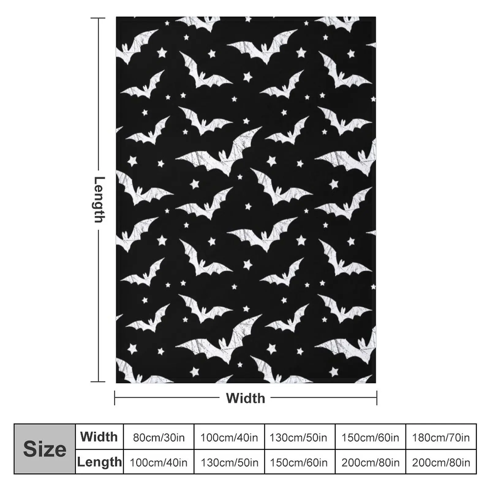 Distressed Bats Pattern Throw Blanket anime Loose Blanket