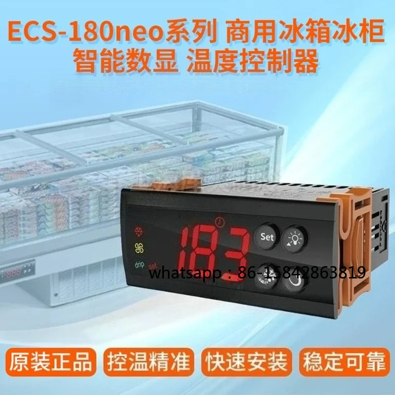 ECS-180neo Supermarket Freezer Refrigerator, Medicine Kitchen Beverage Liquor Cabinet W/ Thermostat