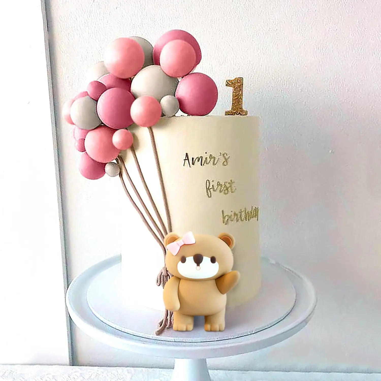 LaVenty Bear Cake Decoration Baby Bear Baby Shower Cake Topper Bears Cake Decoration Baby Shower Birthday Cake Decoration