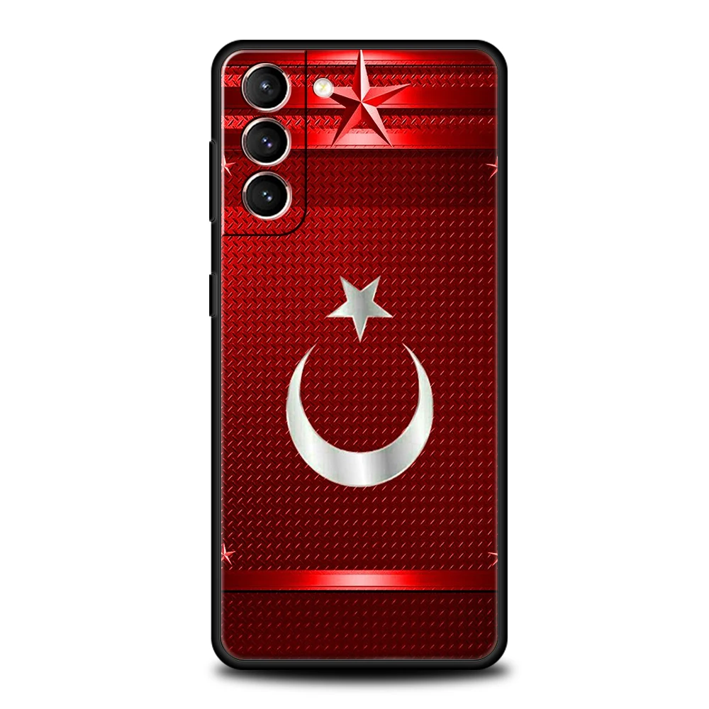 Turkey Flag Case for Samsung Galaxy S24 S23 S22 S20 S21 FE Ultra S24 S23 S10 S10E S9 S8 Plus 5G Silicone Phone Cover Coque Bags