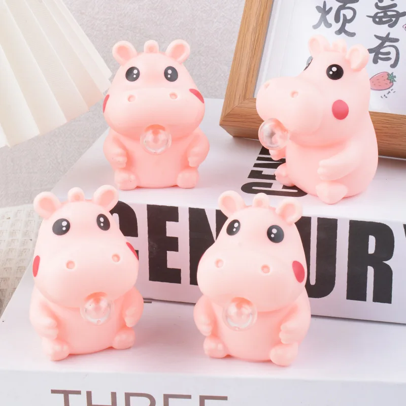 Cartone animato creativo mucca pizzico giocattolo sputo bolla divertente relax palla sensoriale agitarsi giocattolo piccola palla da spremere giocattolo decorazioni per il desktop regali per bambini