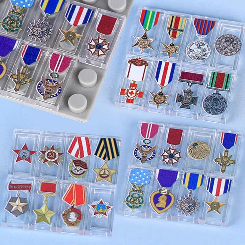 

MOC WW2 Soldiers Honor Medals Building Blocks Us Soldeirs Soviet Red Army War British Accessories Printed Tiles Boys Gift